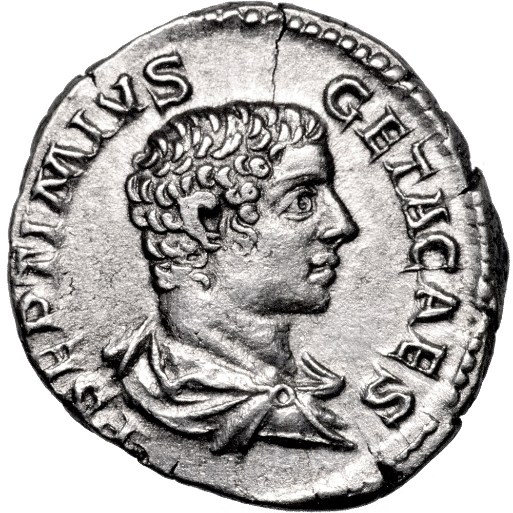 GETA. AR denarius. 209 – 212 A.D.