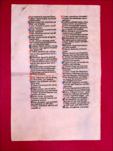 Quarto-sized page from 15th century Book of Hours,