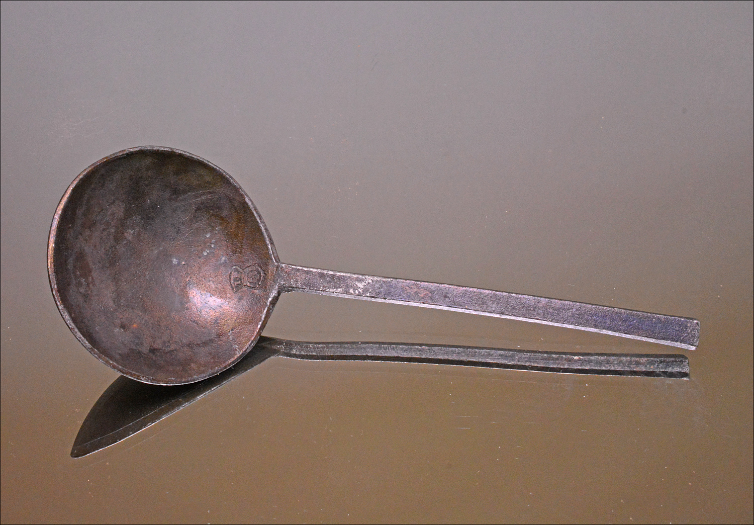 17/18th century pewter spoon.