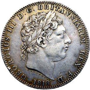 George III. Crown. .   Nearly Extremely Fine..  10907.