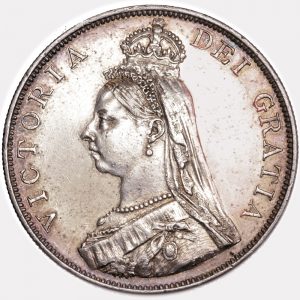 Victoria. Double florin. .   Good Extremely Fine..  11616.
