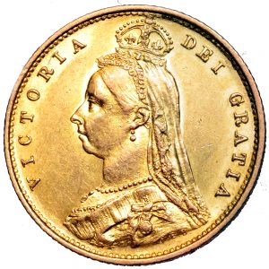 Victoria. Half sovereign 1887.   Brilliant uncirculated..  12337.